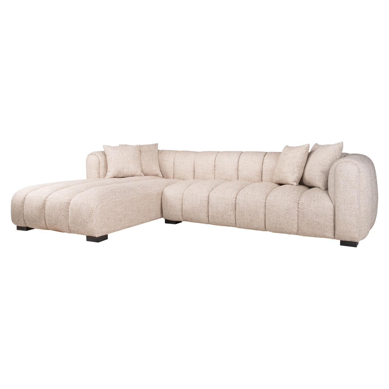 Bank Novaro Cream Tweed Lounge Left Fire Retardant