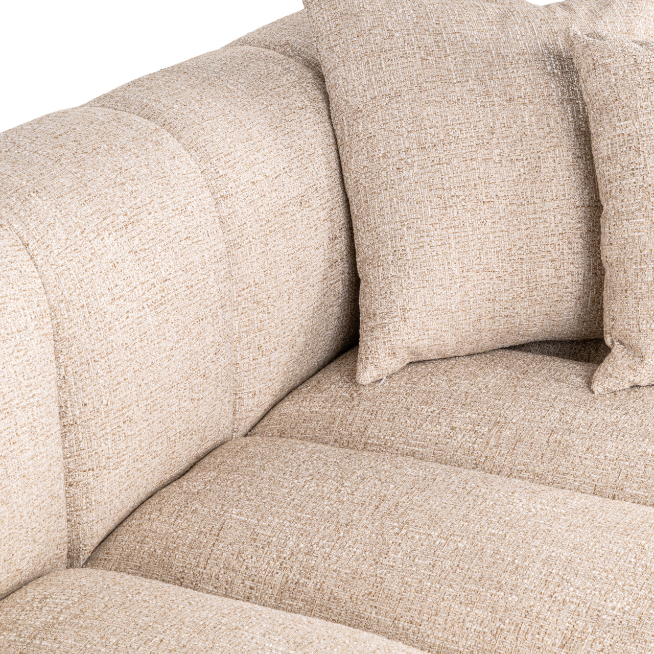 Bank Novaro Cream Tweed Lounge Right Fire Retardant