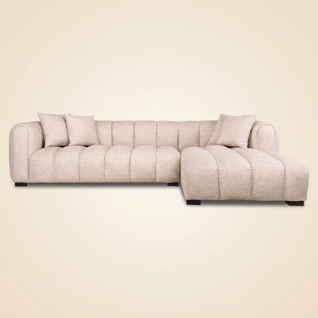 Bank Novaro Cream Tweed Lounge Right Fire Retardant