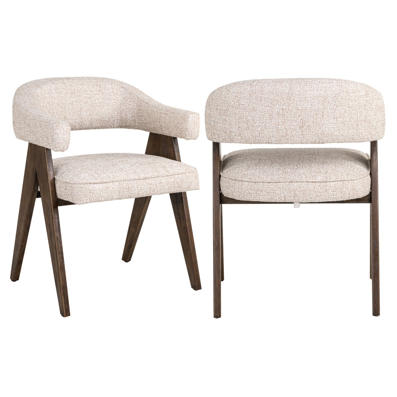 Eetkamerstoel Mori Cream Tweed Fire Retardant