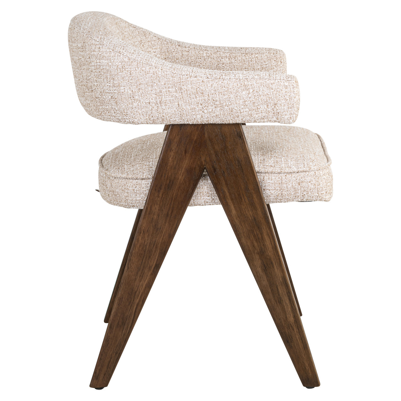 Eetkamerstoel Mori Cream Tweed Fire Retardant