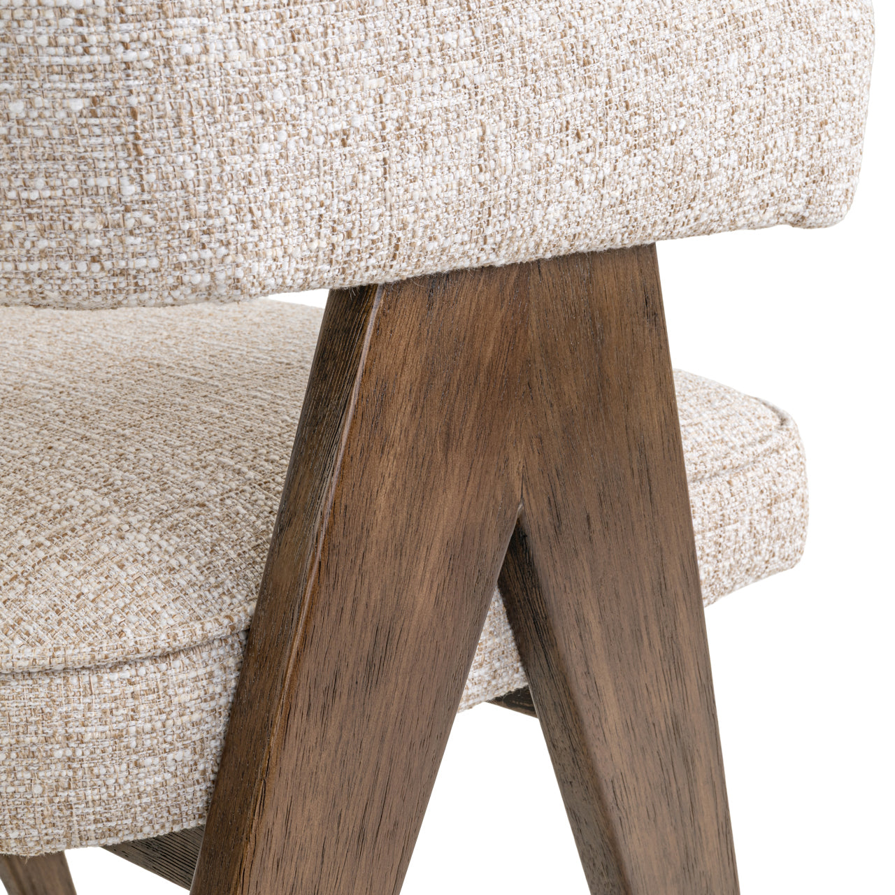 Eetkamerstoel Mori Cream Tweed Fire Retardant