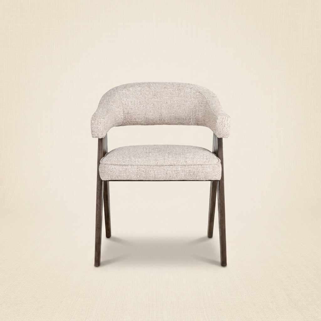 Eetkamerstoel Mori Cream Tweed Fire Retardant