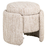 Poef & Voetenbank Cupid Beige Angora With Storage
