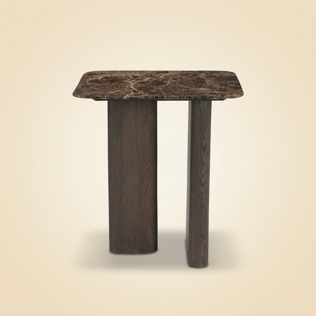 Bijzettafel Castello Smoked Charchoal Marble Top
