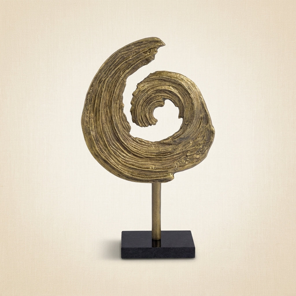 Decoratief Object Swirl Brass Antique