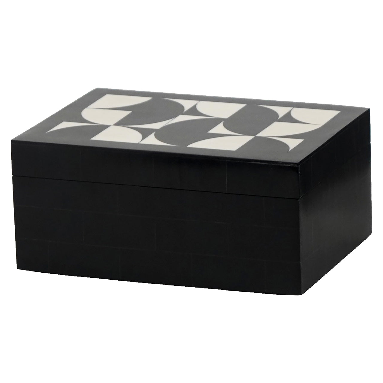 Opbergdoos Rae Black/white (set Of 2)