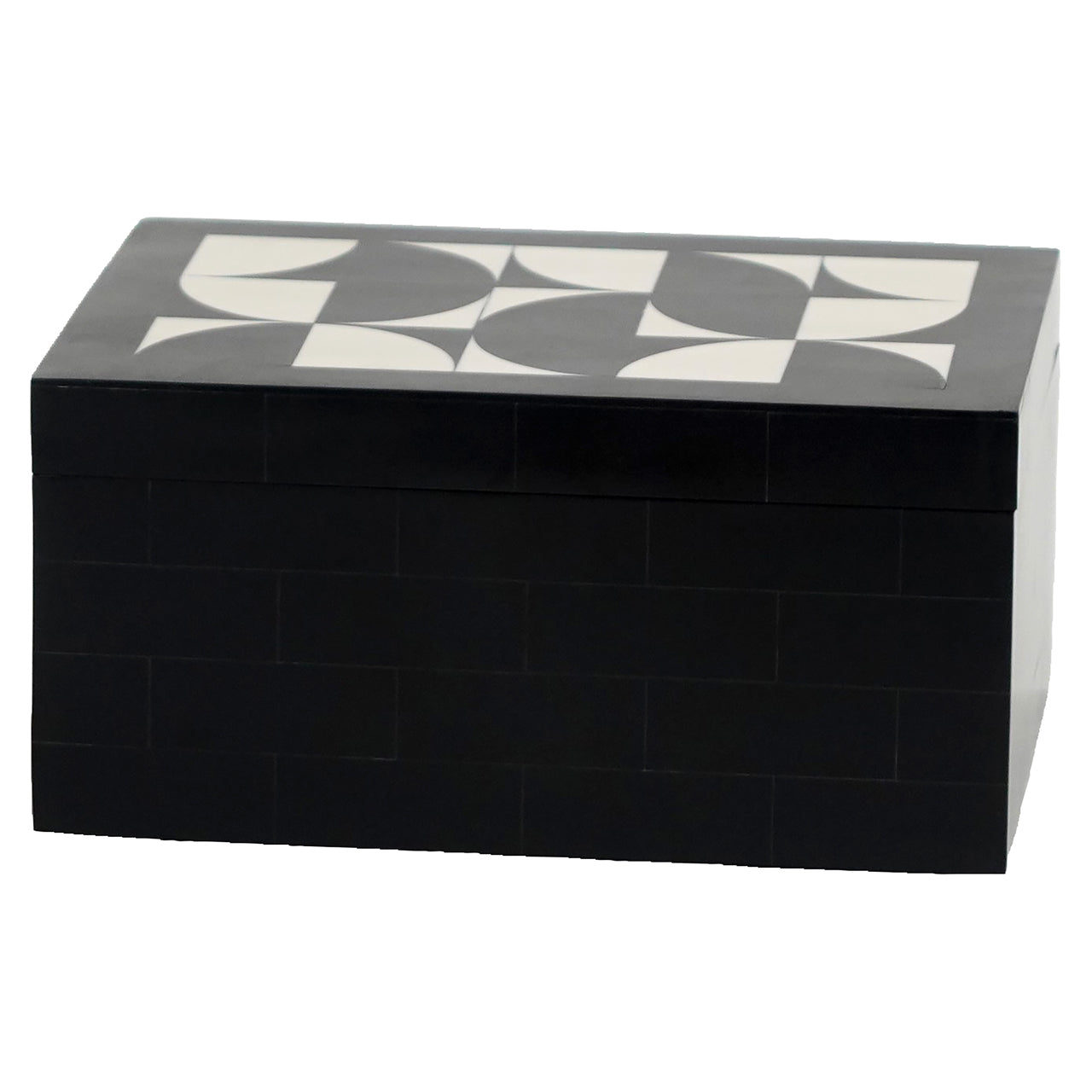 Opbergdoos Rae Black/white (set Of 2)