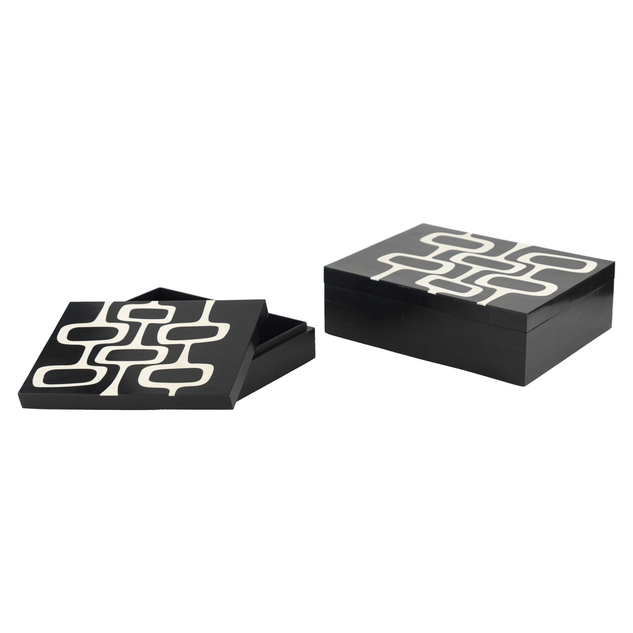 Opbergdoos Lux Black/white (set Of 2)