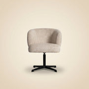 Eetkamerstoel Dinan Cream Tweed Fire Retardant - Swivel