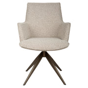 Eetkamerstoel Dakota Natural Chunky Swivel With Arm