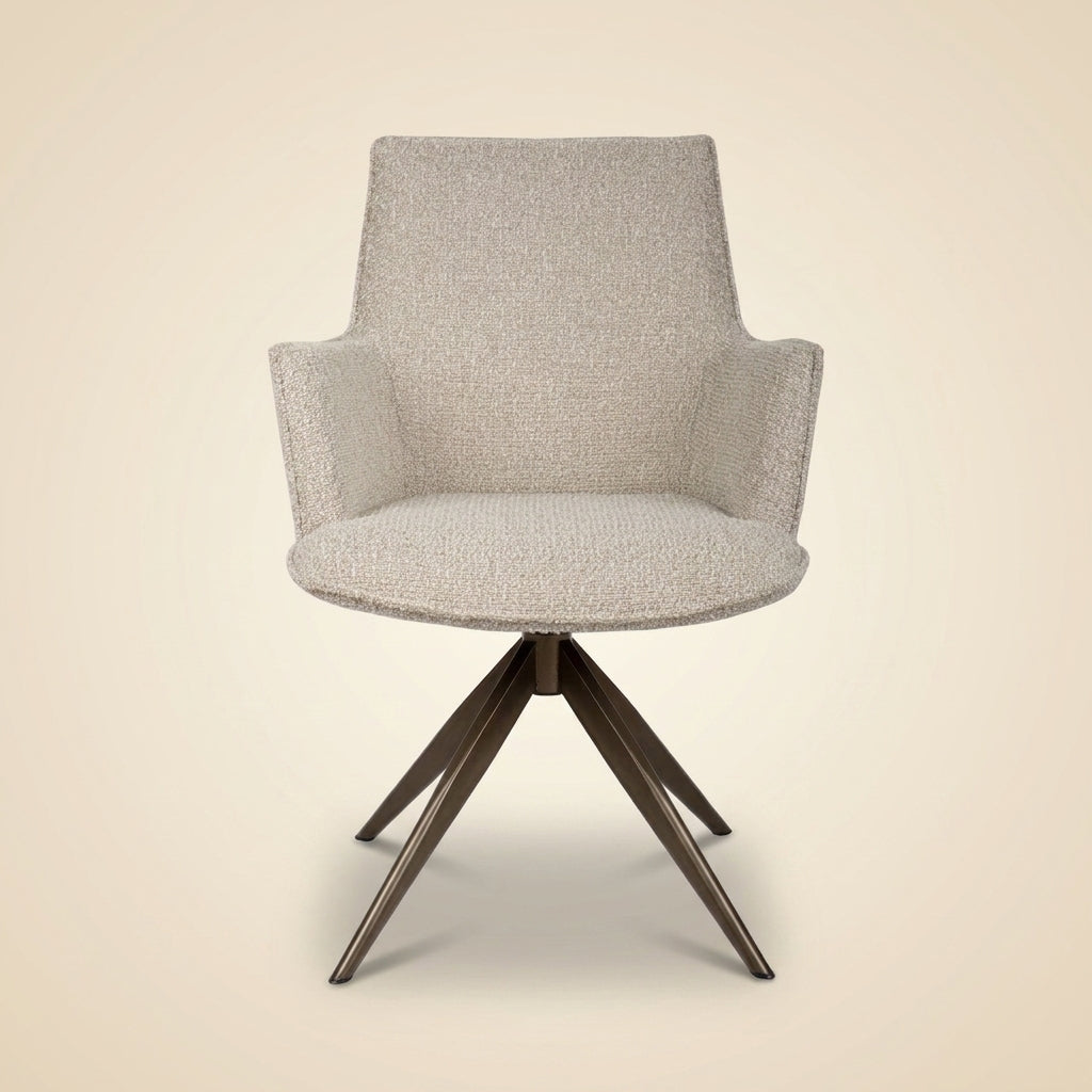 Eetkamerstoel Dakota Natural Chunky Swivel With Arm