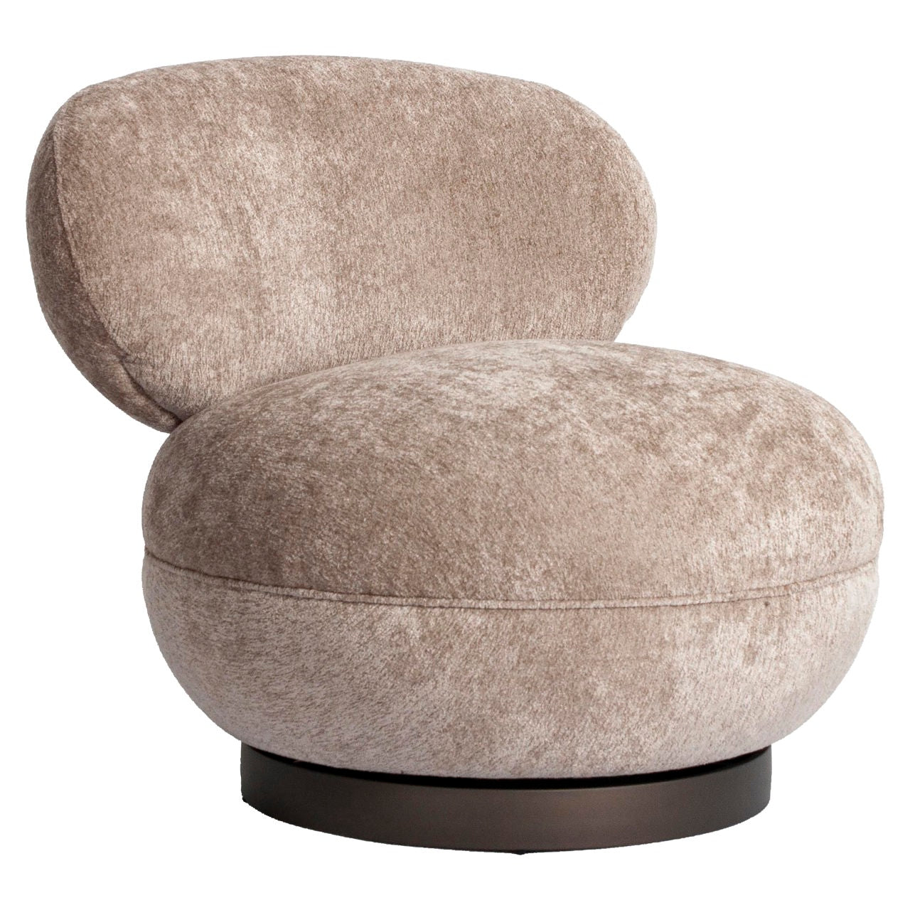 Lounge Stoel Jace Be Easy Sand Swivel Fire Retardant