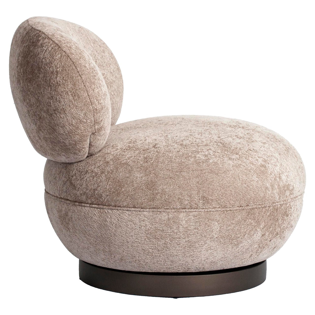 Lounge Stoel Jace Be Easy Sand Swivel Fire Retardant