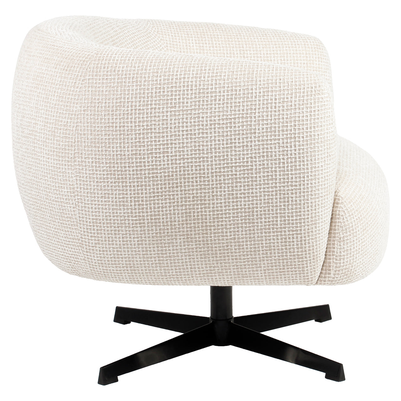 Lounge Stoel Estelle Beige Blockweave Swivel