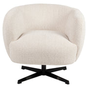 Lounge Stoel Estelle Beige Blockweave Swivel