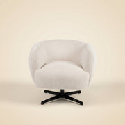 Lounge Stoel Estelle Beige Blockweave Swivel