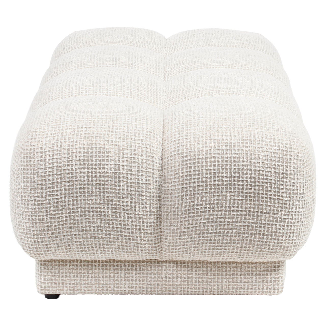 Poef & Voetenbank Noah Beige Blockweave