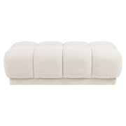 Poef & Voetenbank Noah Beige Blockweave