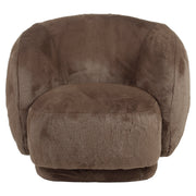 Lounge Stoel Negreslo Brown Fluffy Swivel