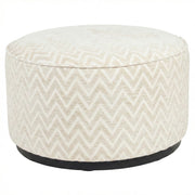 Poef & Voetenbank Lexie Beige Chevron 70ø