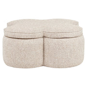Poef & Voetenbank Corbeau Sand Tweed