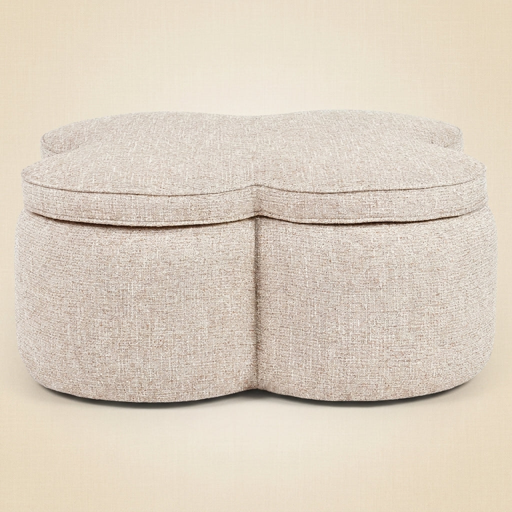 Poef & Voetenbank Corbeau Sand Tweed