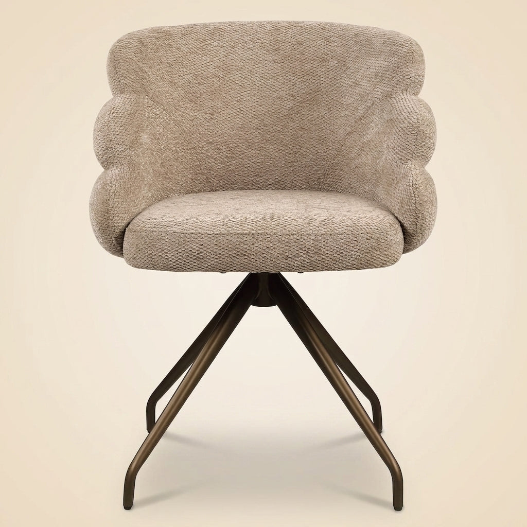Eetkamerstoel Kayla Mocca Boldweave Swivel