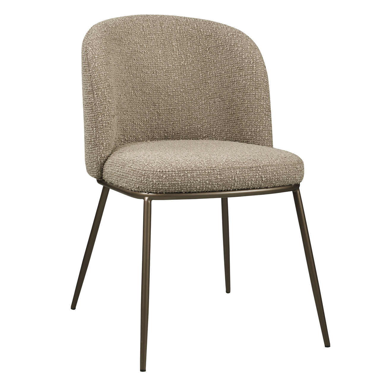 Eetkamerstoel Elvi Mocca Chunky Fire Retardant (set Of 2)
