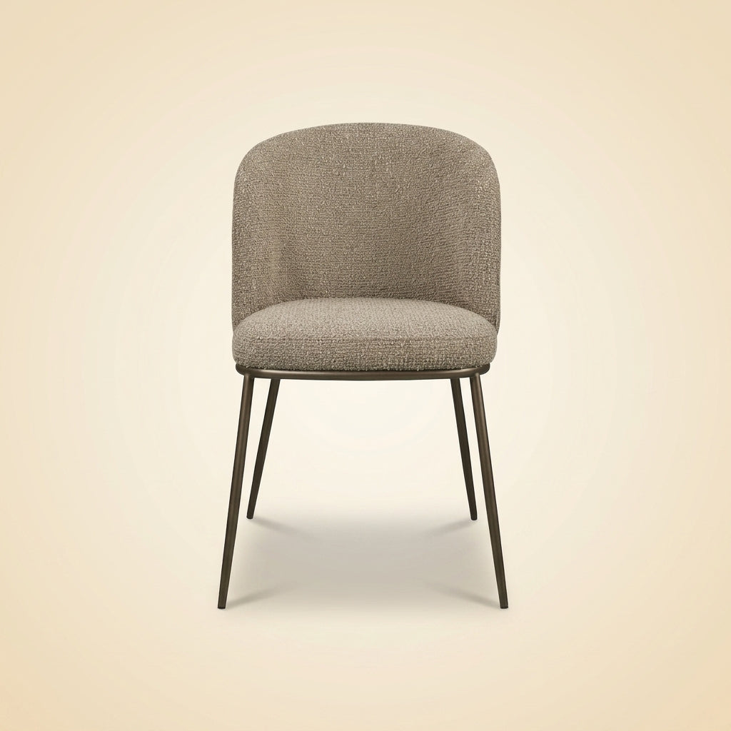 Eetkamerstoel Elvi Mocca Chunky Fire Retardant (set Of 2)