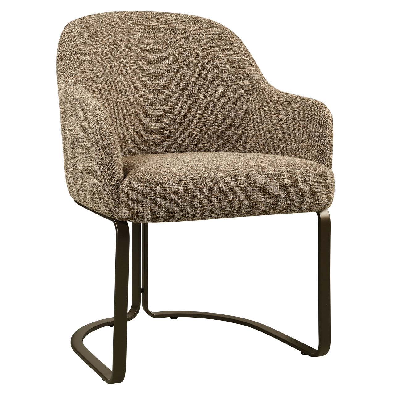 Eetkamerstoel Hadley Brown Tweed Fire Retardant
