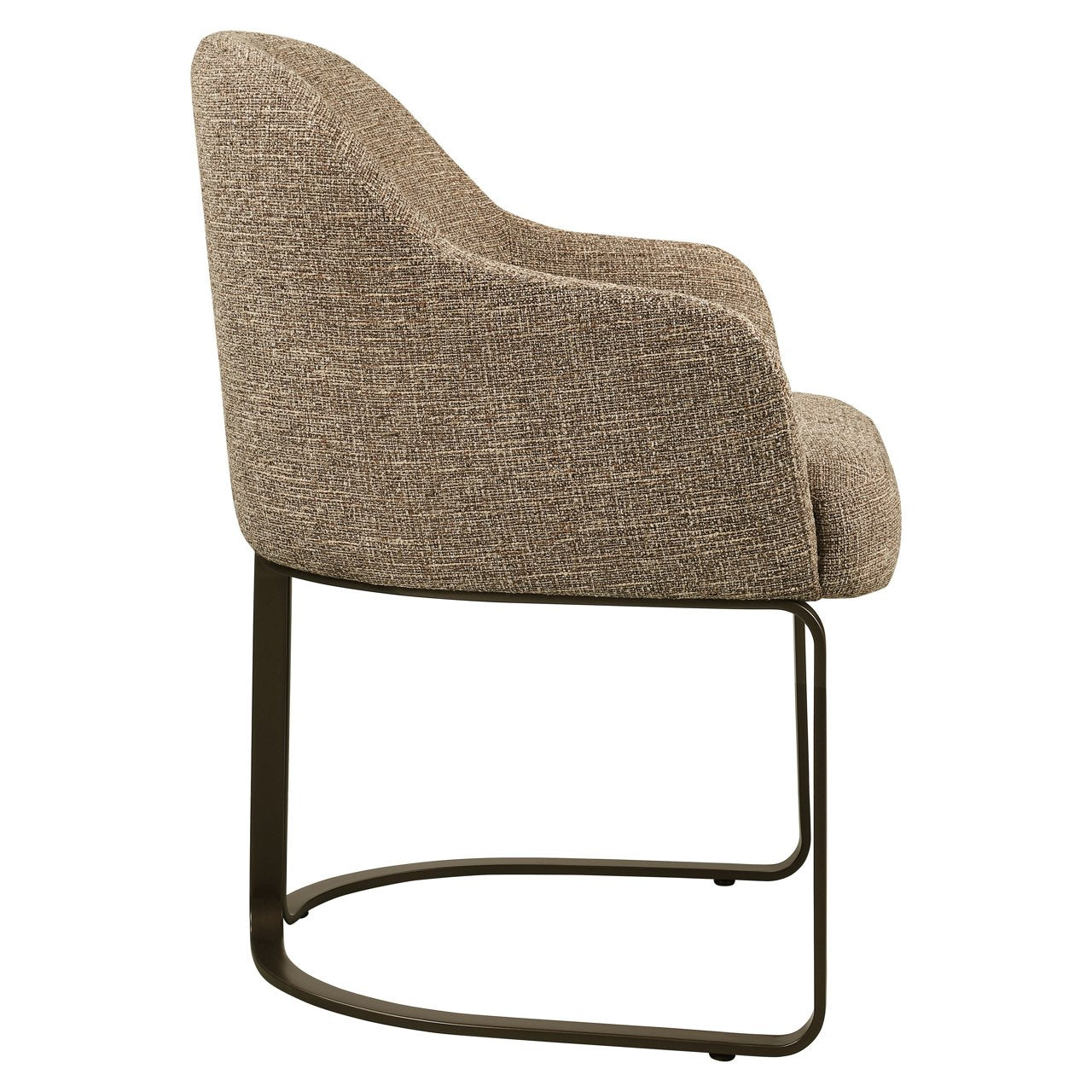 Eetkamerstoel Hadley Brown Tweed Fire Retardant