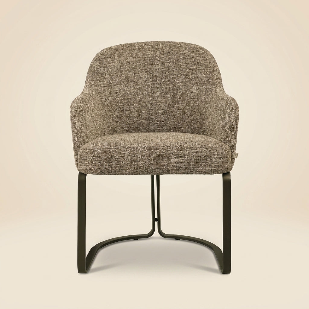 Eetkamerstoel Hadley Brown Tweed Fire Retardant