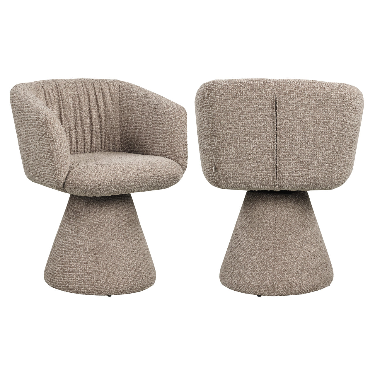 Eetkamerstoel Madeline Mocca Chunky Swivel