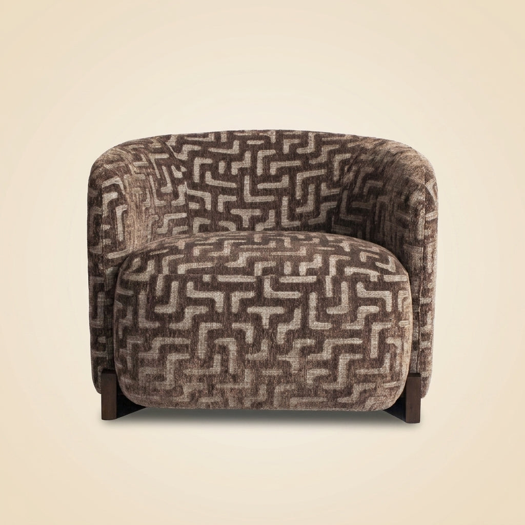 Lounge Stoel Hannah Brown Labyrinth Fire Retardant