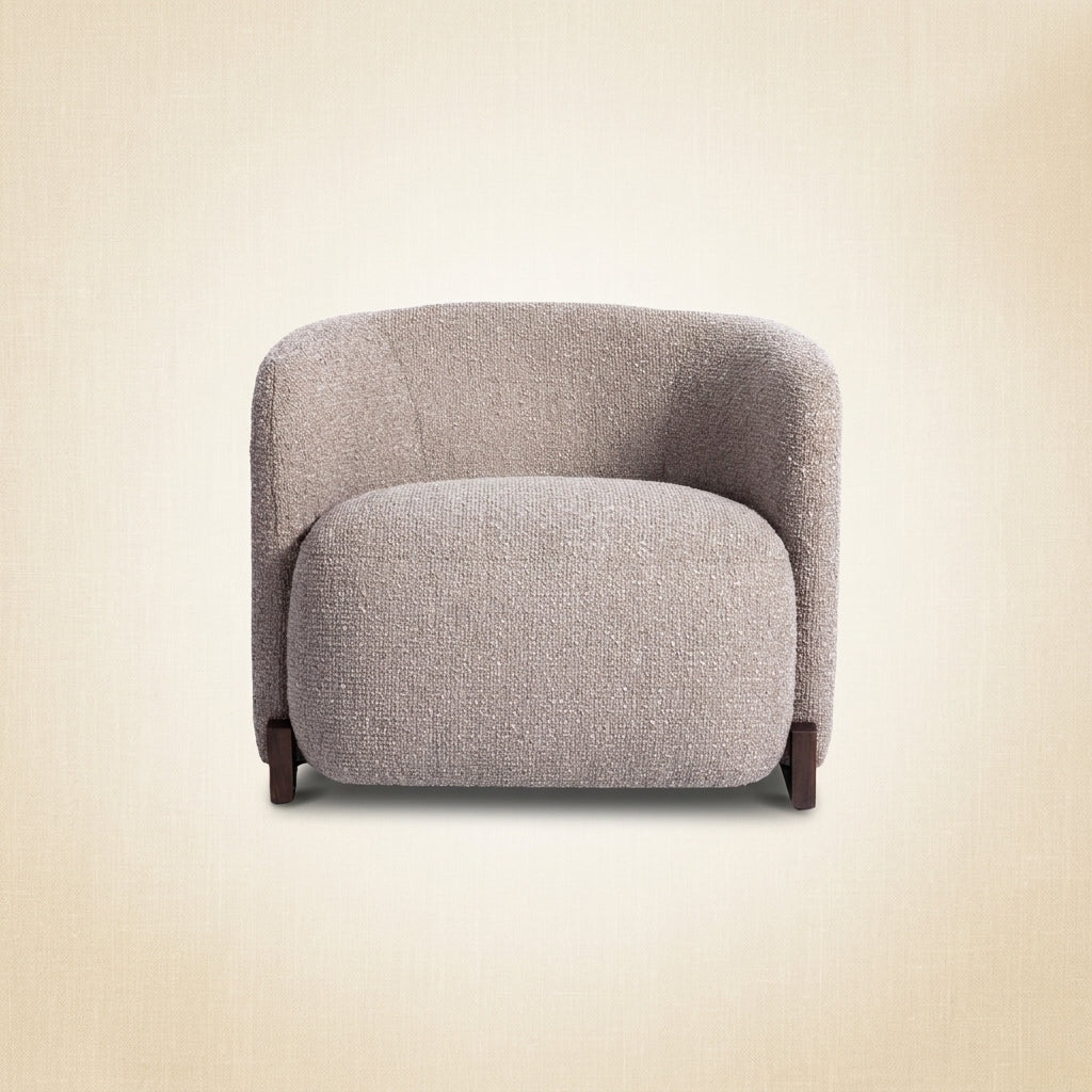 Lounge Stoel Hannah Mocca Chunky Fire Retardant
