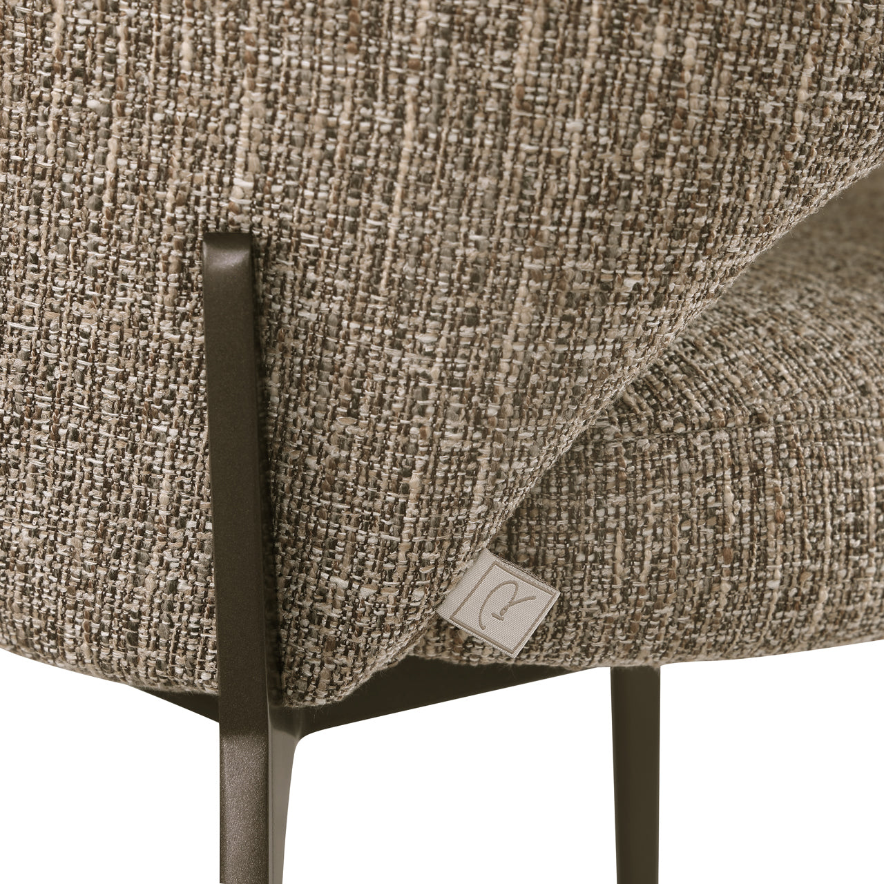 Eetkamerstoel Kenzi Brown Tweed