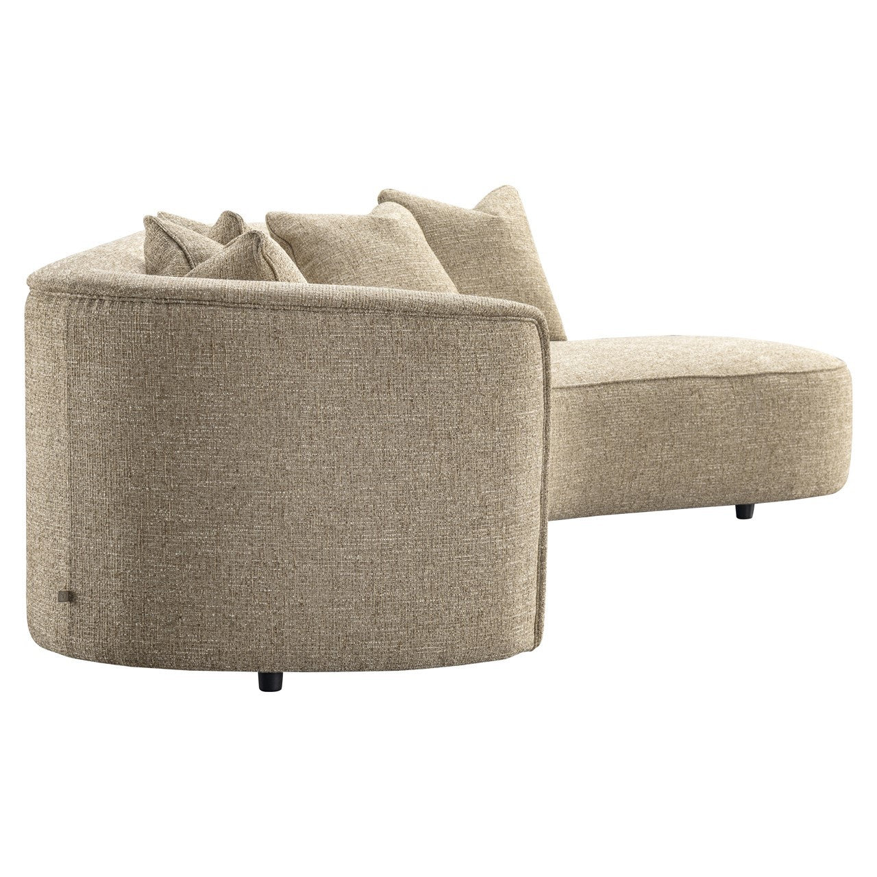 Bank Romero Sand Tweed Ottoman Right Fire Retardant