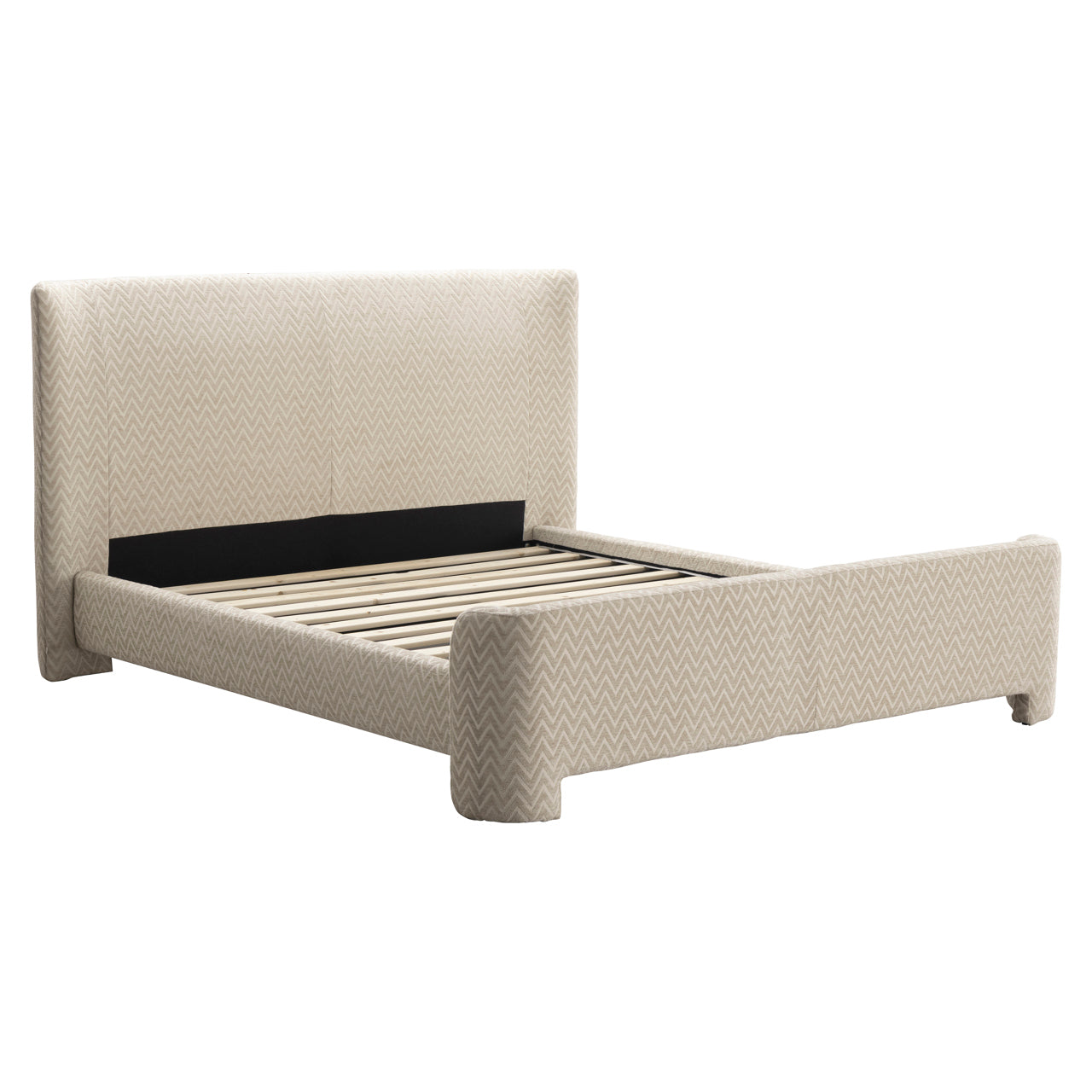 Bed Divana Beige Chevron 160x200