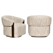 Lounge Stoel Marina Natural Softweave Swivel Fire Retardant