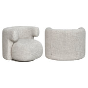 Lounge Stoel Talley Cream Tweed Swivel