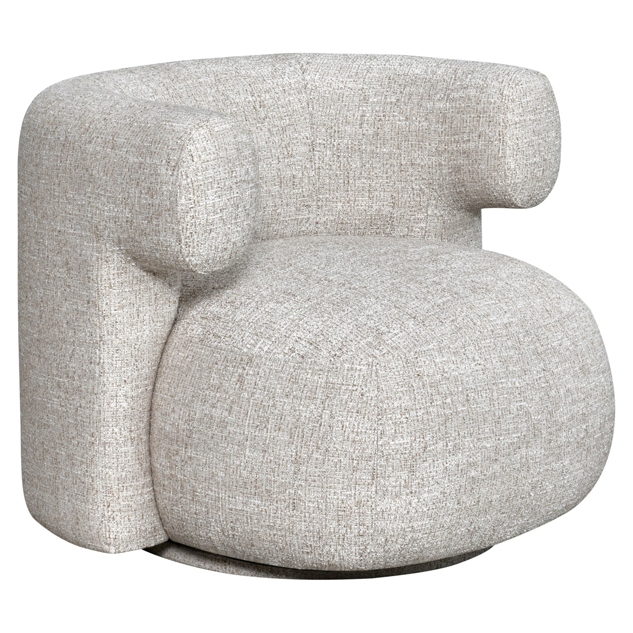 Lounge Stoel Talley Cream Tweed Swivel