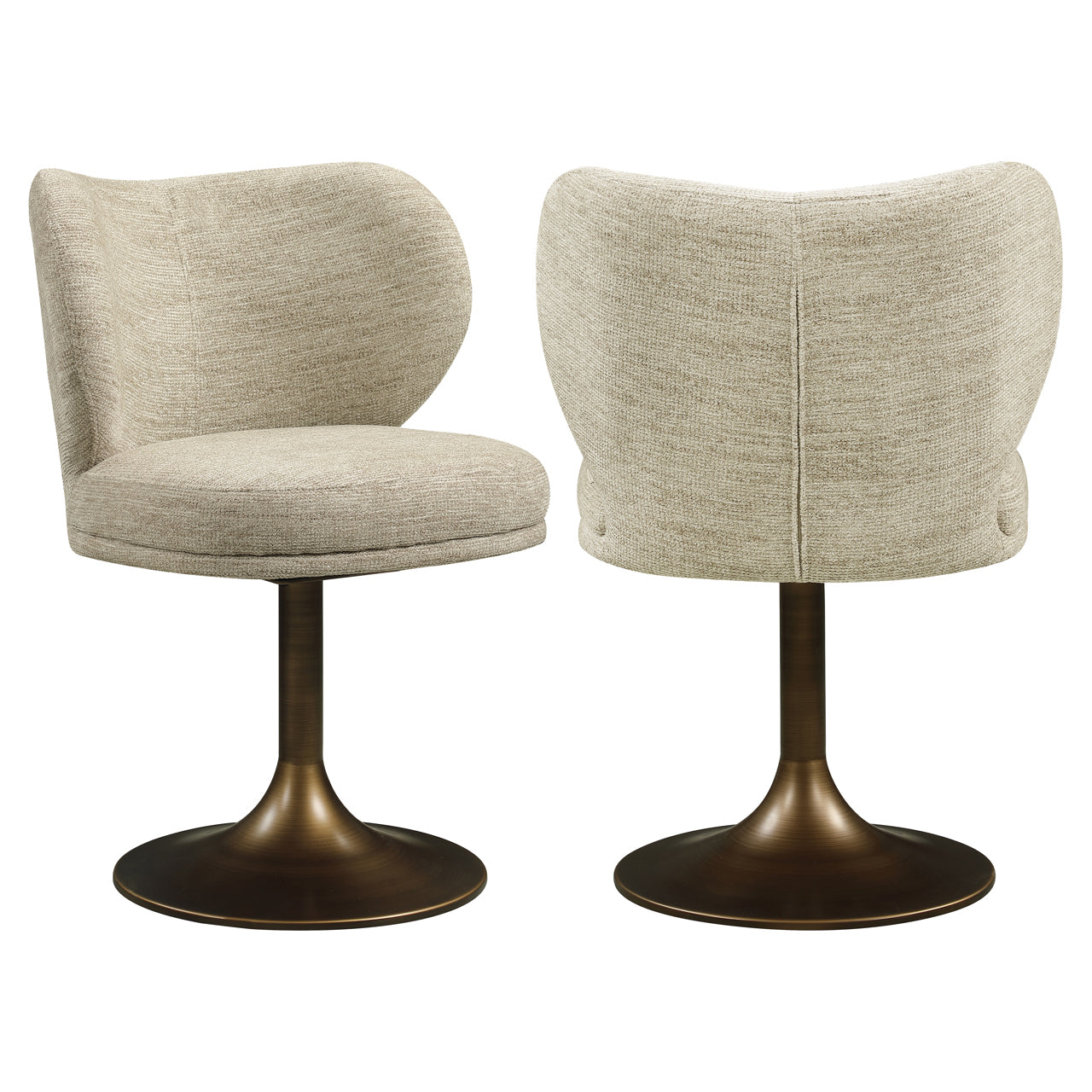 Eetkamerstoel Amely Natural Softweave Swivel