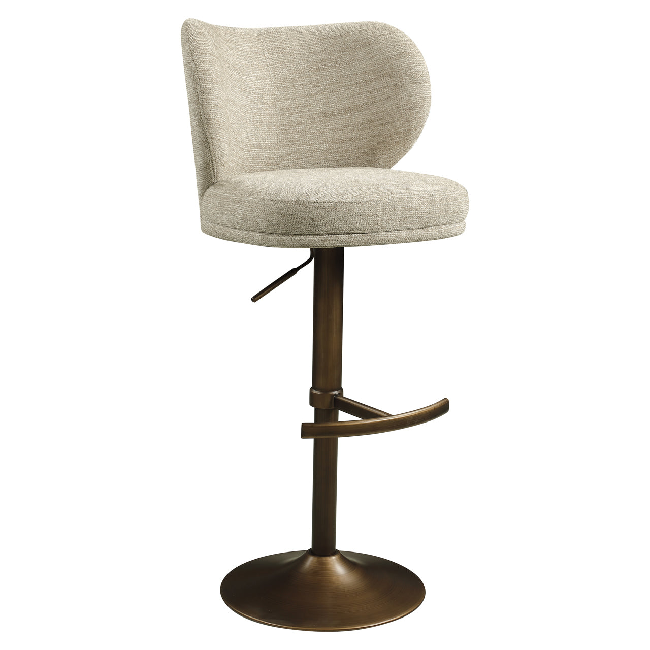 Barstoel Amely Natural Softweave Swivel