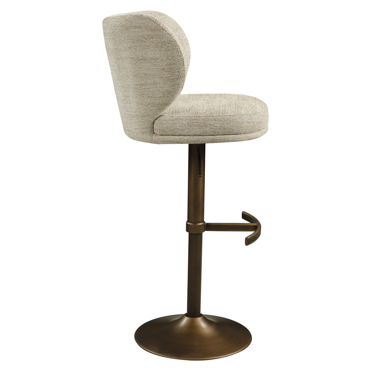 Barstoel Amely Natural Softweave Swivel