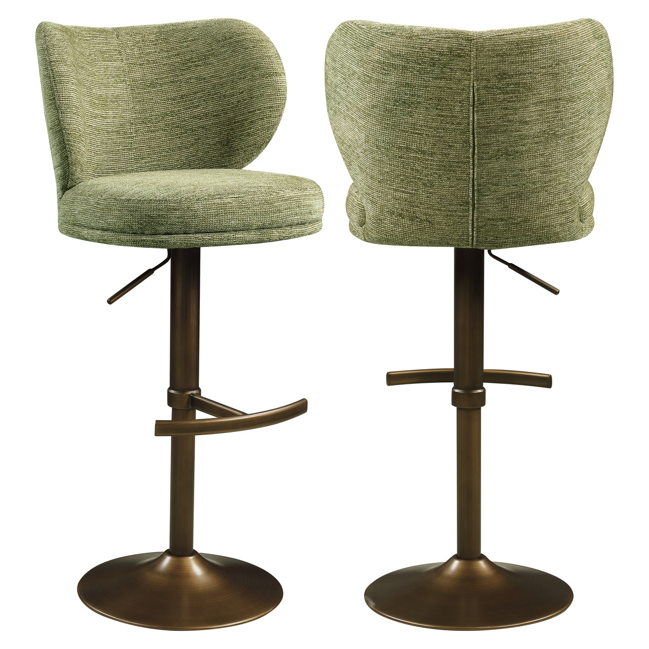 Barstoel Amely Pistache Softweave Swivel