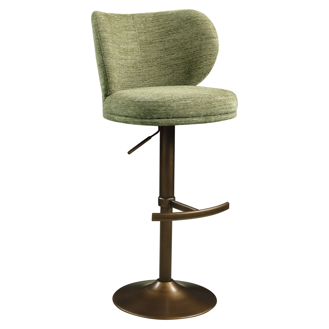 Barstoel Amely Pistache Softweave Swivel