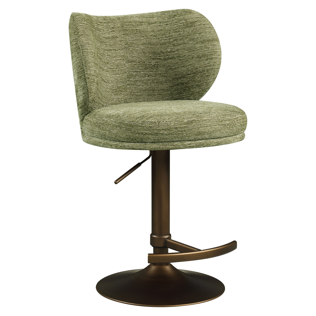 Barstoel Amely Pistache Softweave Swivel