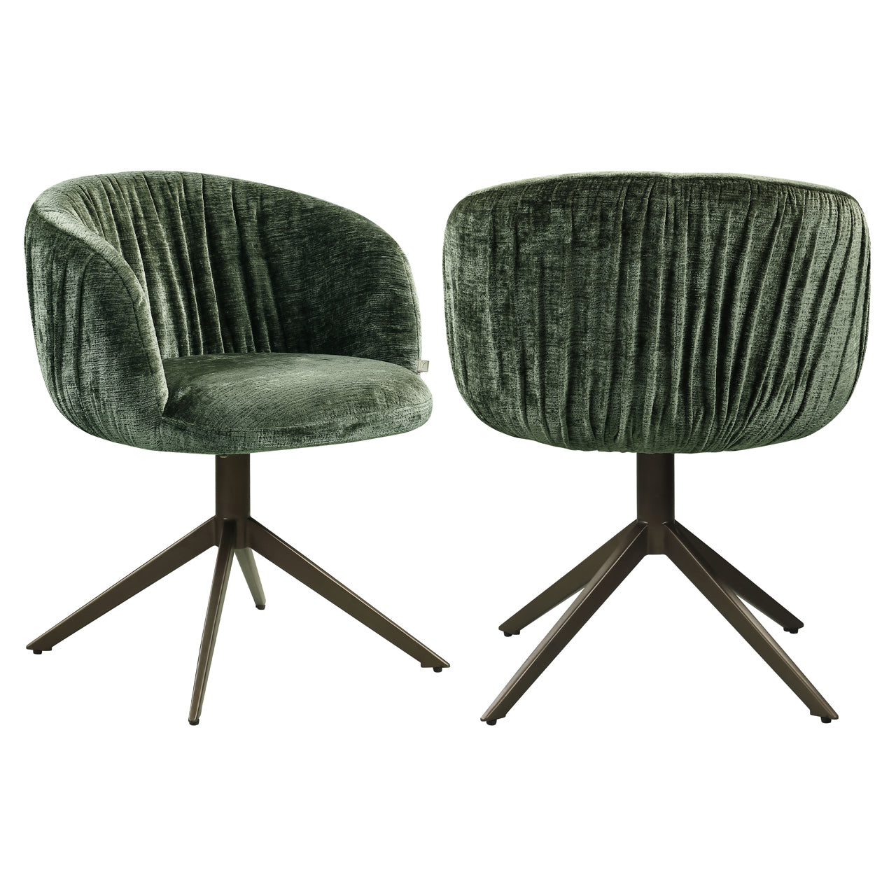 Eetkamerstoel Cassi Sage Chenille Swivel