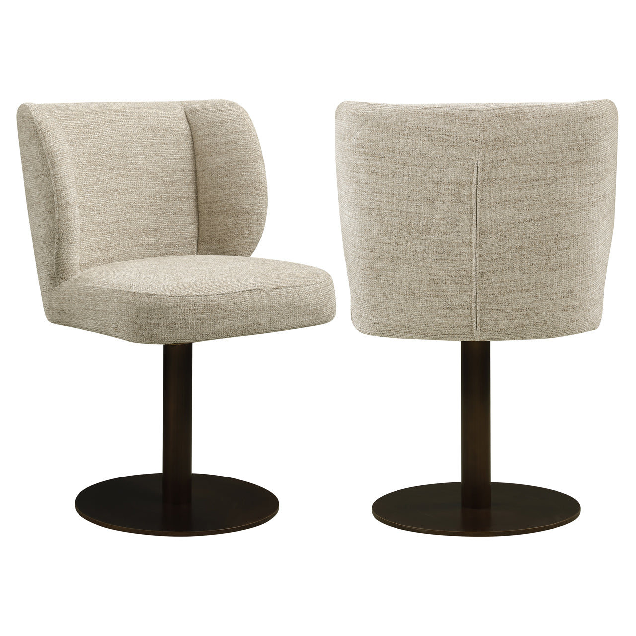 Eetkamerstoel Fiona Natural Softweave Swivel